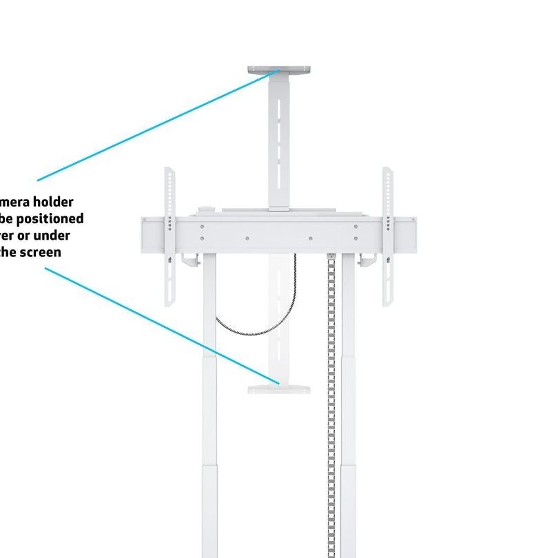 Multibrackets M Motorized Floorbase Incl cabinet & camerashelf 120kg White