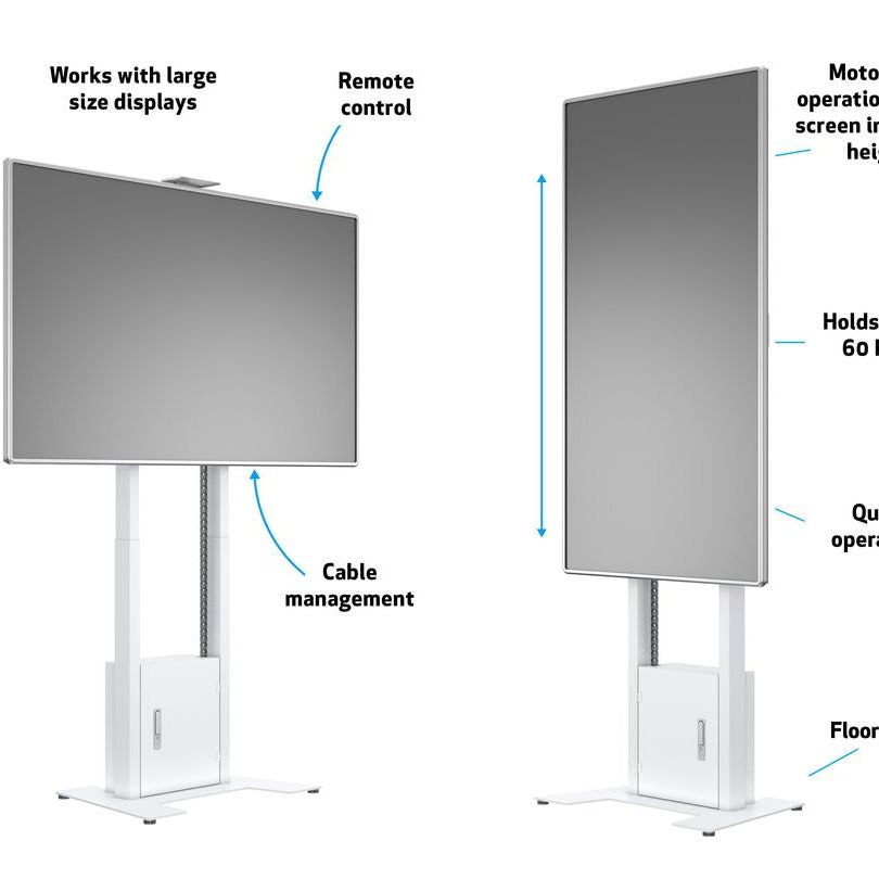 Multibrackets M Motorized Floorbase Incl cabinet & camerashelf 120kg White
