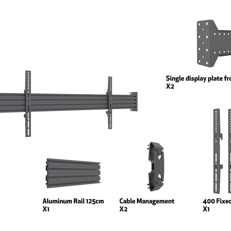Multibrackets M Wallmount Pro MBWW1U Fixed Black, 125cm