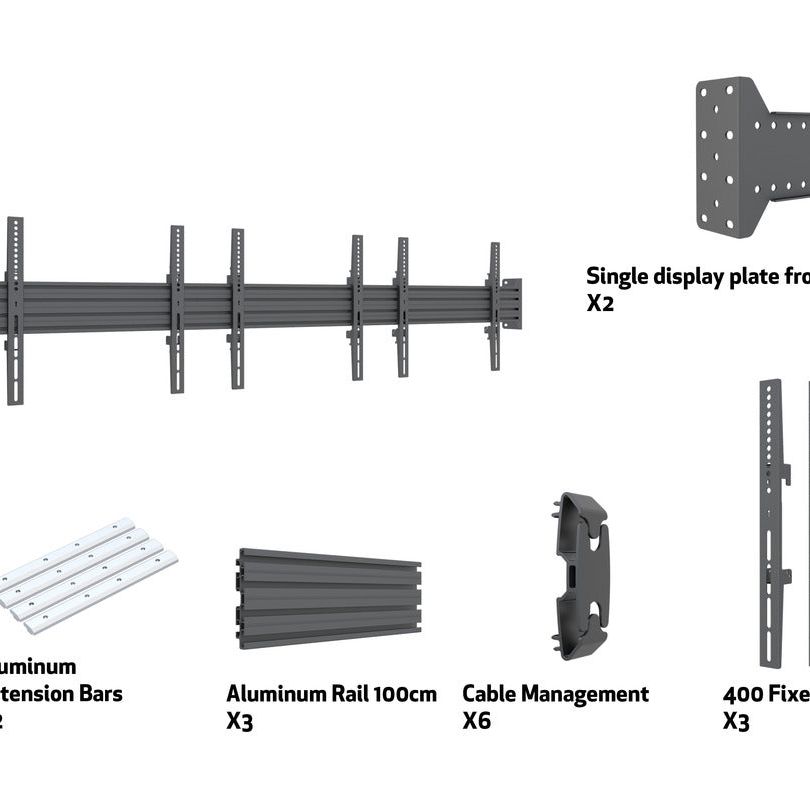 Multibrackets M Wallmount Pro MBWW3U Fixed Black, 300cm