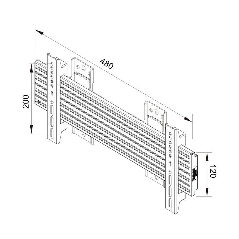 Multibrackets M Wallmount Pro MBSTH1U 400x200 Fixed Black