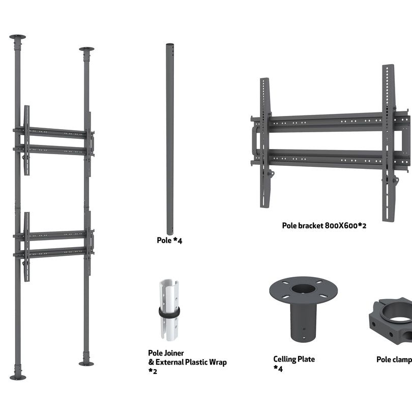 Multibrackets M Floor to Ceiling Mount Pro MBFC2P2UHD