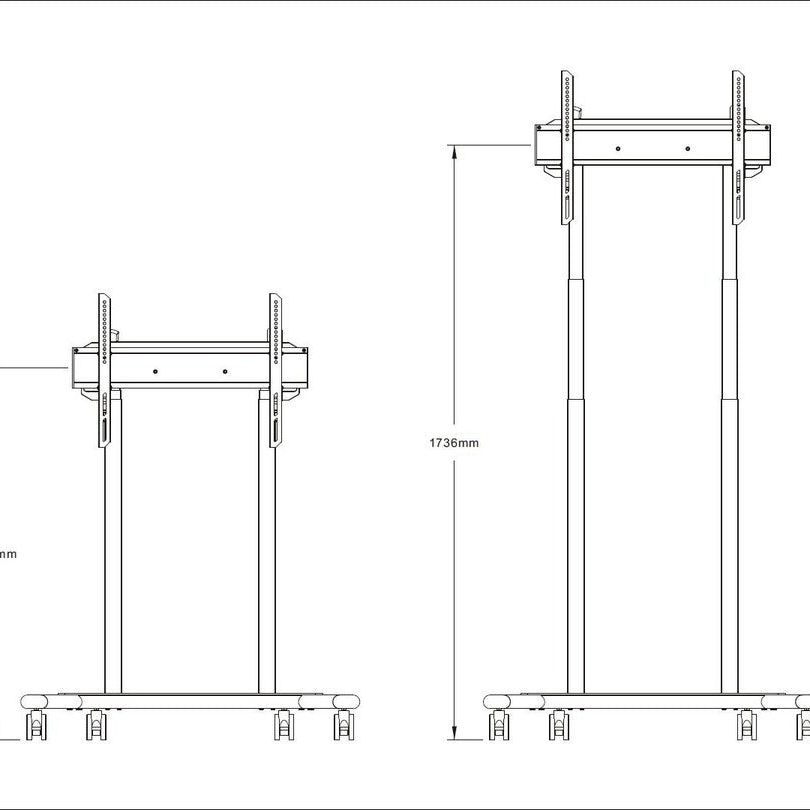 Multibrackets M Motorized Floorstand Flip 2 60kg White