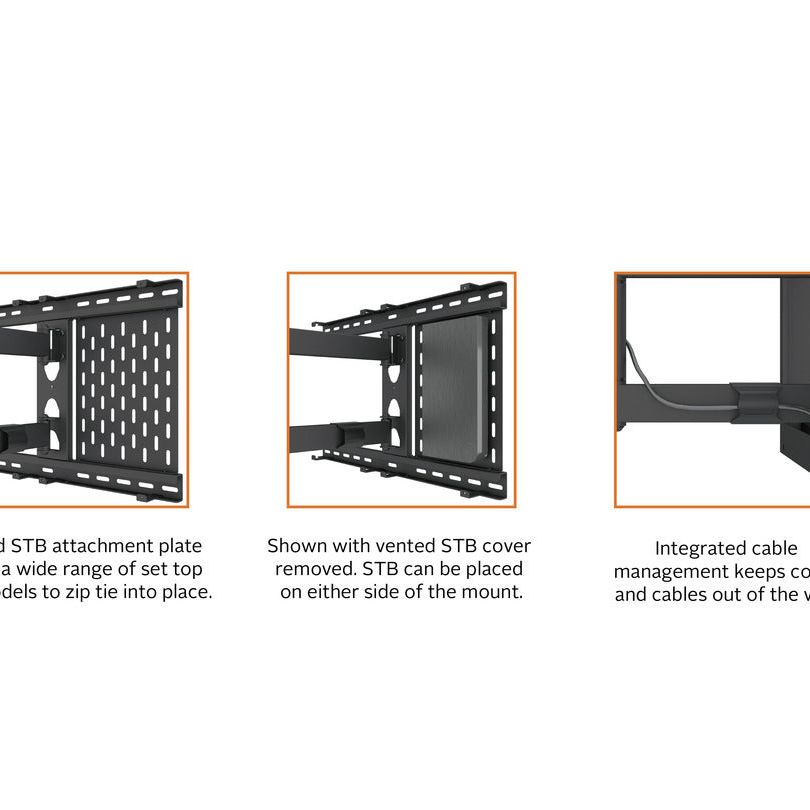 Multibrackets M Hospitality Flexarm with STB Enclosure Black