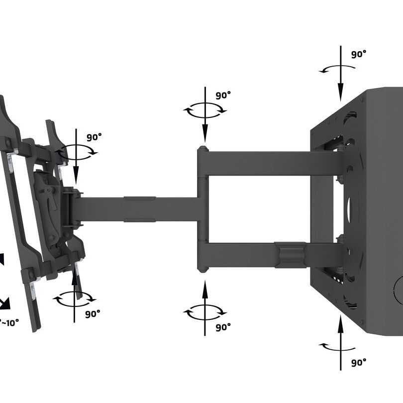 Multibrackets M Hospitality Flexarm with STB Enclosure Black