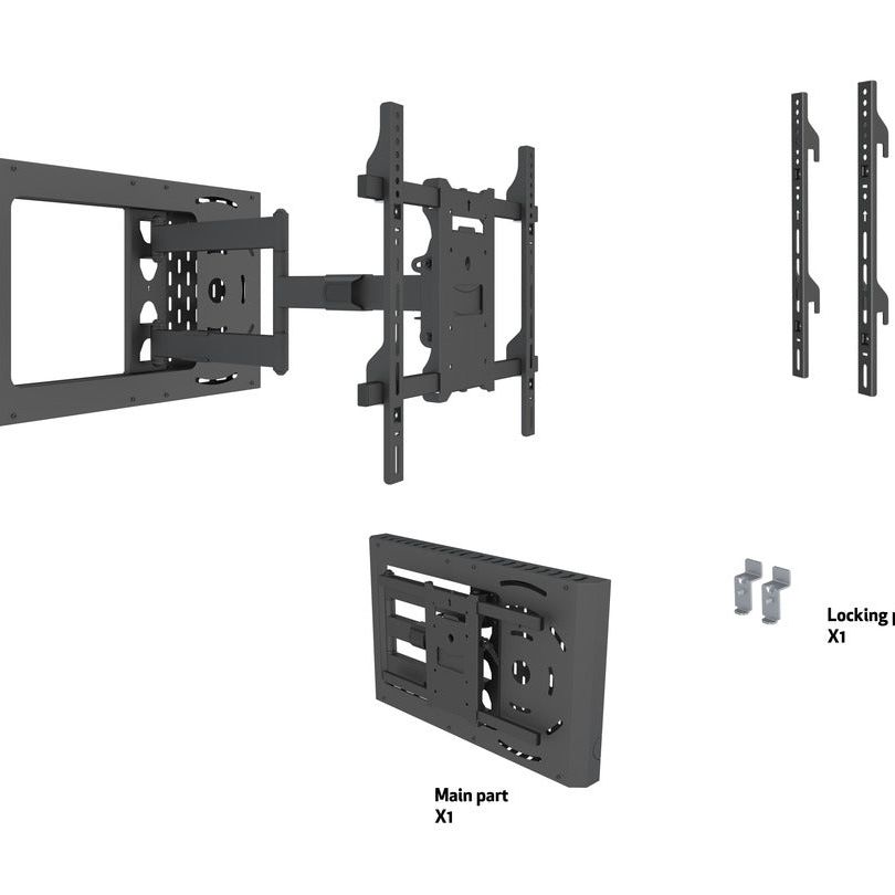 Multibrackets M Hospitality Flexarm with STB Enclosure Black