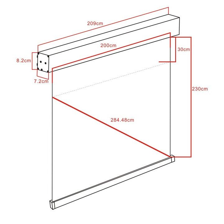 Multibrackets M 1:1 Motorized Projection Screen 200x200, 112" White Edition