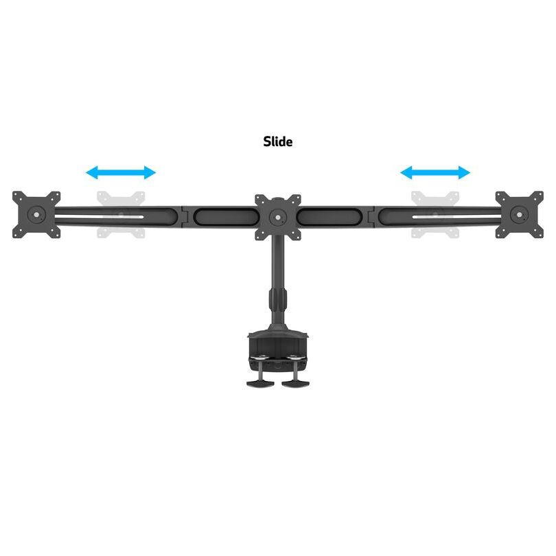 Multibrackets M VESA Desktopmount Triple Desk Clamp 15"-24"