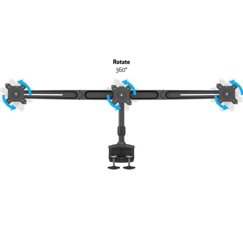 Multibrackets M VESA Desktopmount Triple Desk Clamp 15"-24"