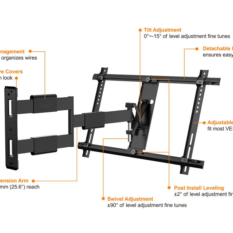 Multibrackets M VESA Flexarm Thin Black Large