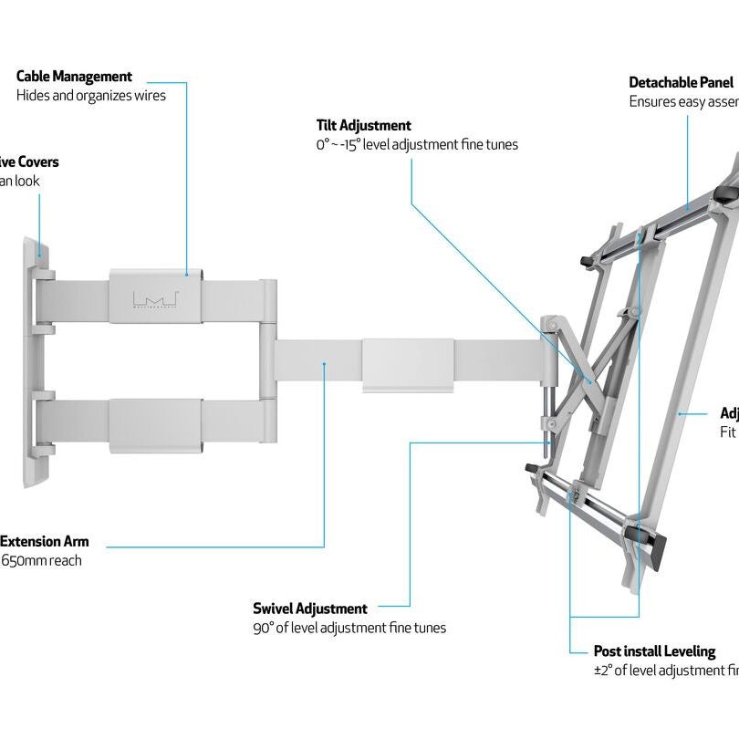 Multibrackets M VESA Flexarm Thin White Large