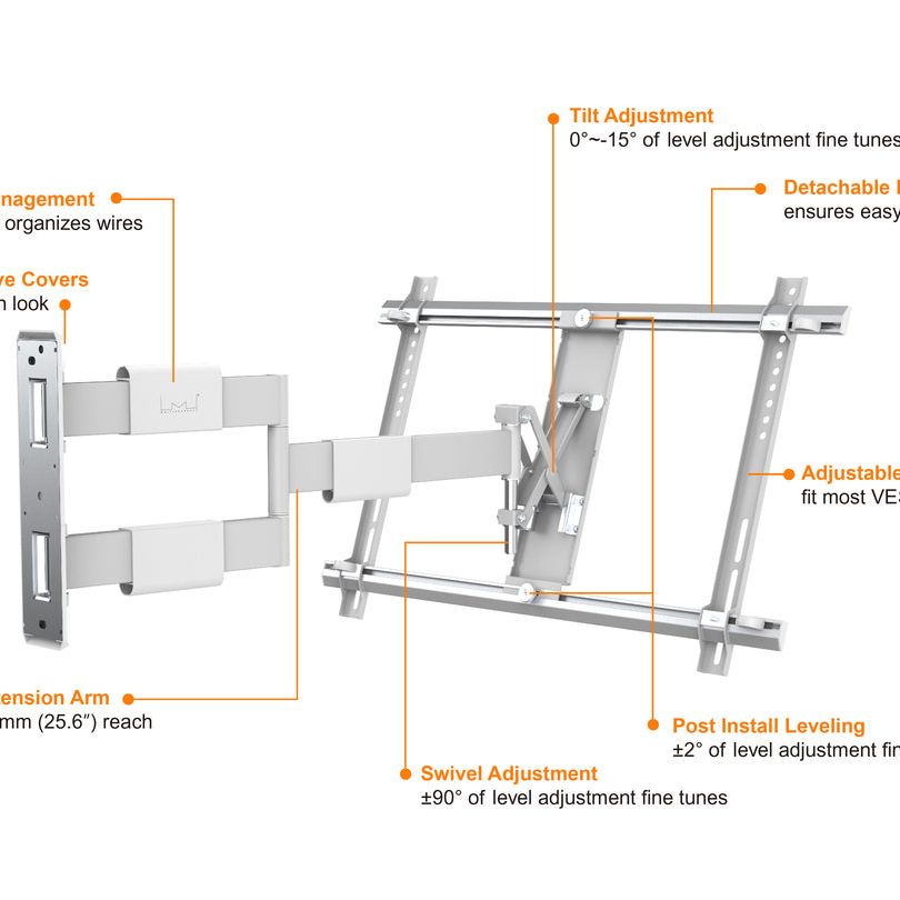 Multibrackets M VESA Flexarm Thin White Large