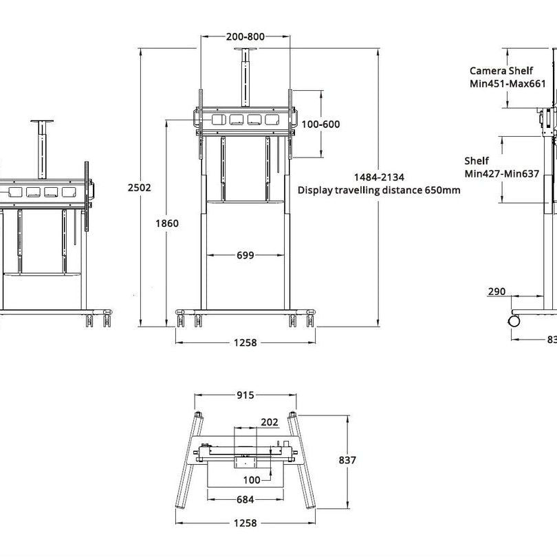 Multibrackets M Motorized Floorstand XL 150kg White
