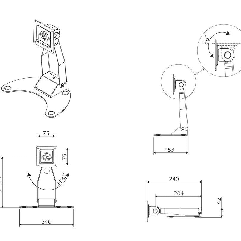 Multibrackets M Tablestand for Lockable Tablet Mount