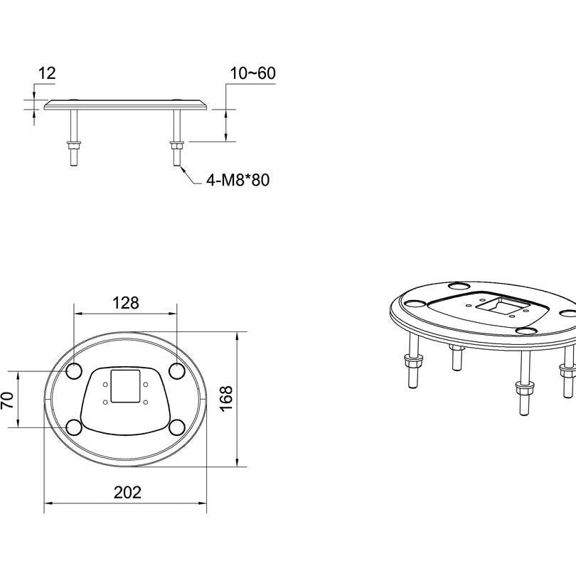 Multibrackets M Deskmount HD Grommet Base