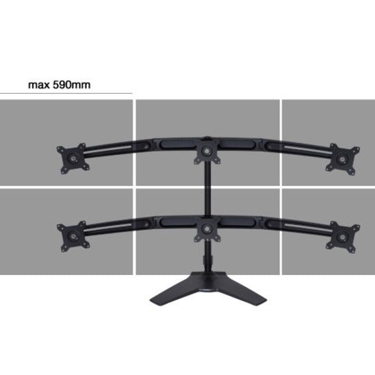 Multibrackets M VESA Desktopmount Triple Stand 15"-24" Expansion Kit