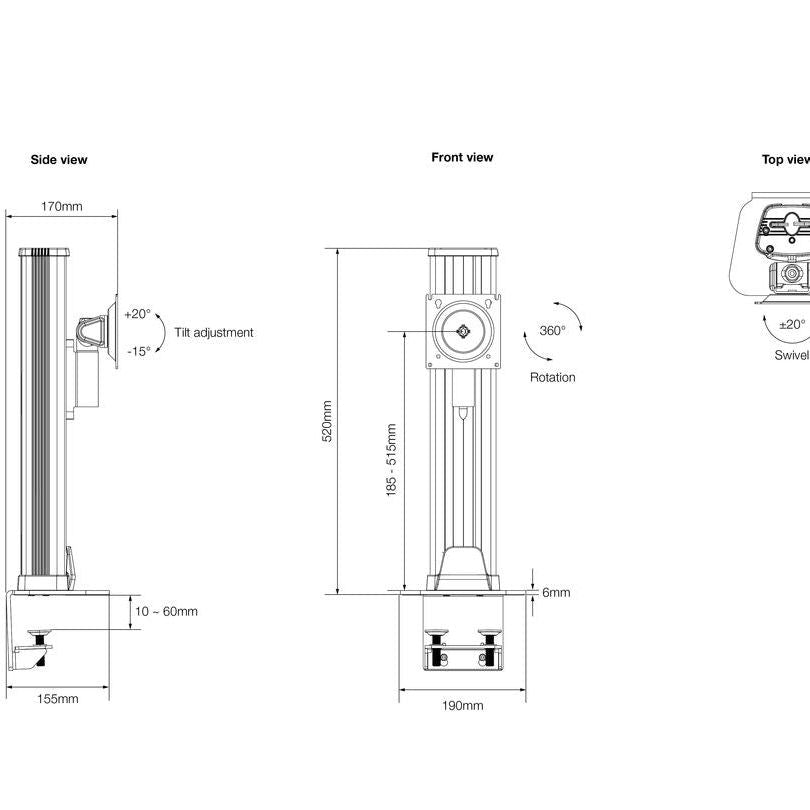 Multibrackets M VESA Deskmount HD Single 32"-50"