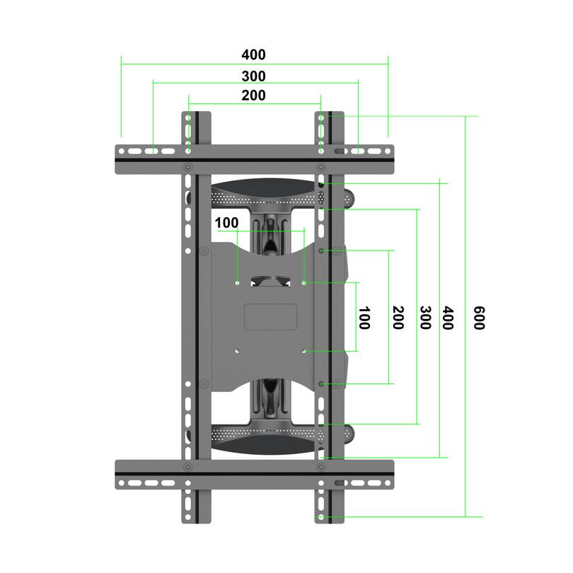Multibrackets M VESA Flexarm Full Motion Single Portrait 400x600