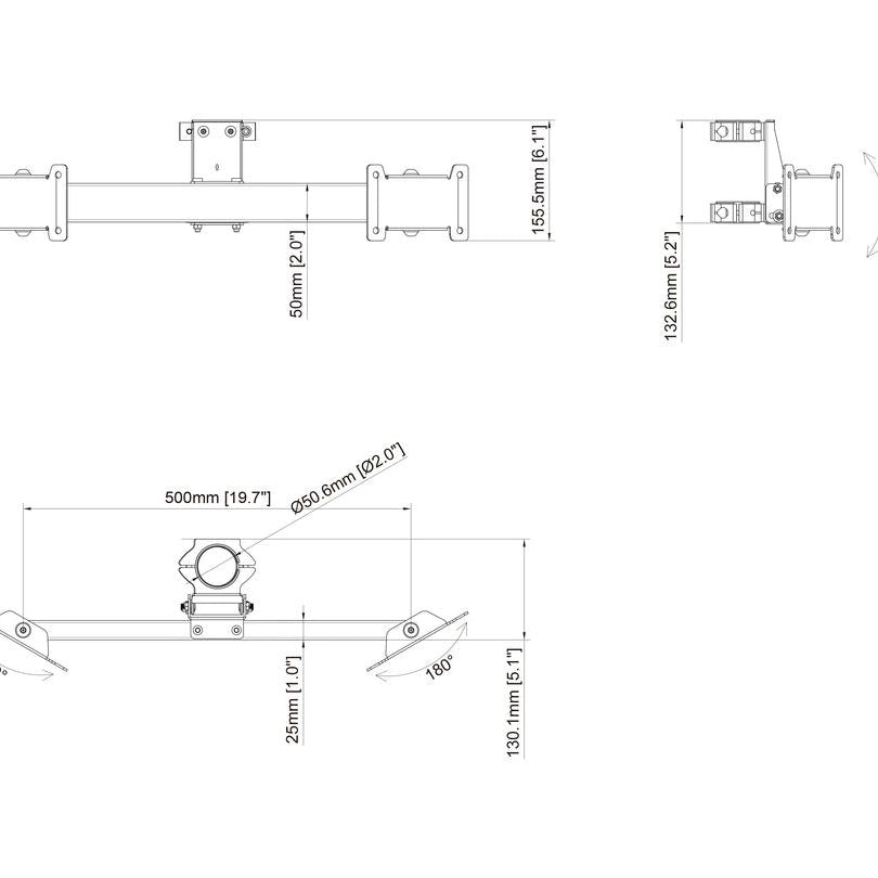 Multibrackets M Pro Series - Dual bracket V-shape 46"-65"