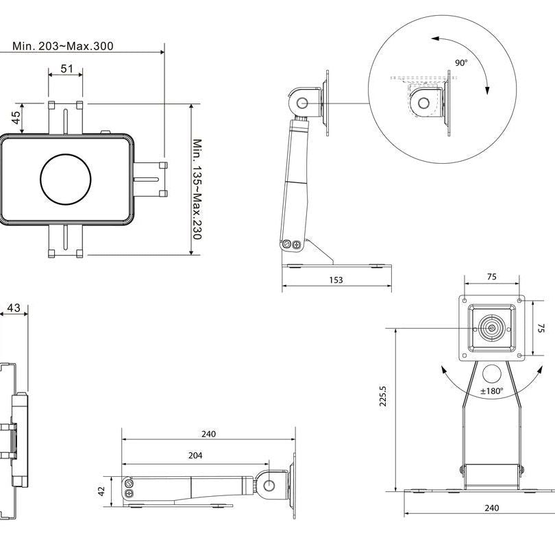 Multibrackets M Tablestand with Lockable Tablet Mount