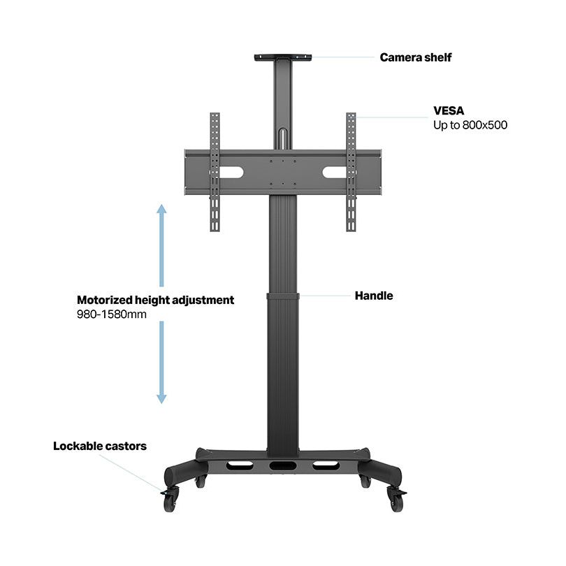 Multibrackets M Motorized Public Floorstand Single Pillar 170 HD