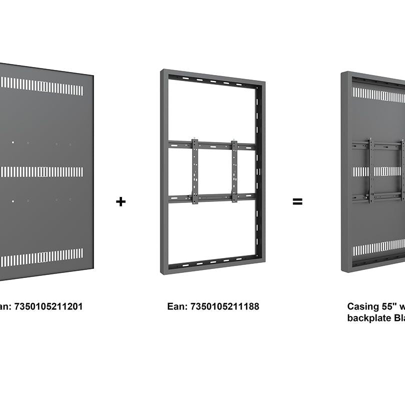 Multibrackets M Pro Series - Enclosure 55" Back Plate Medium Black