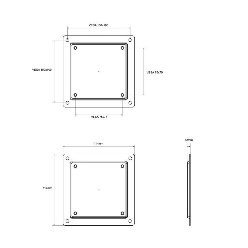 Multibrackets M VESA Mount Adapter Plate - VESA 75/100