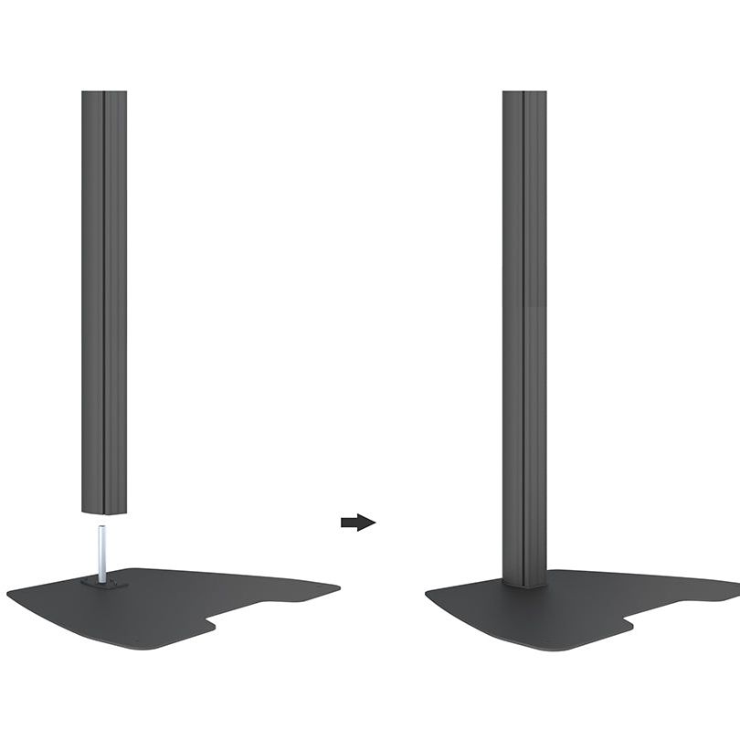 Multibrackets Pro Series - Large Floorplate + column 270cm