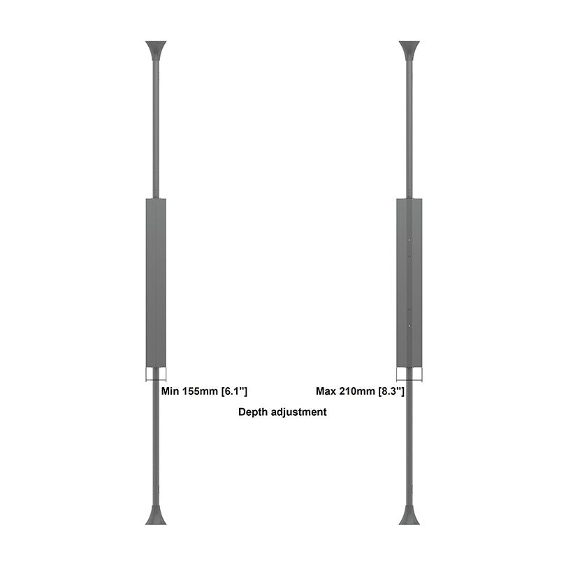 Multibrackets M Pro Series Enclosure Floor to Ceiling Mount B2B 55" Medium Black