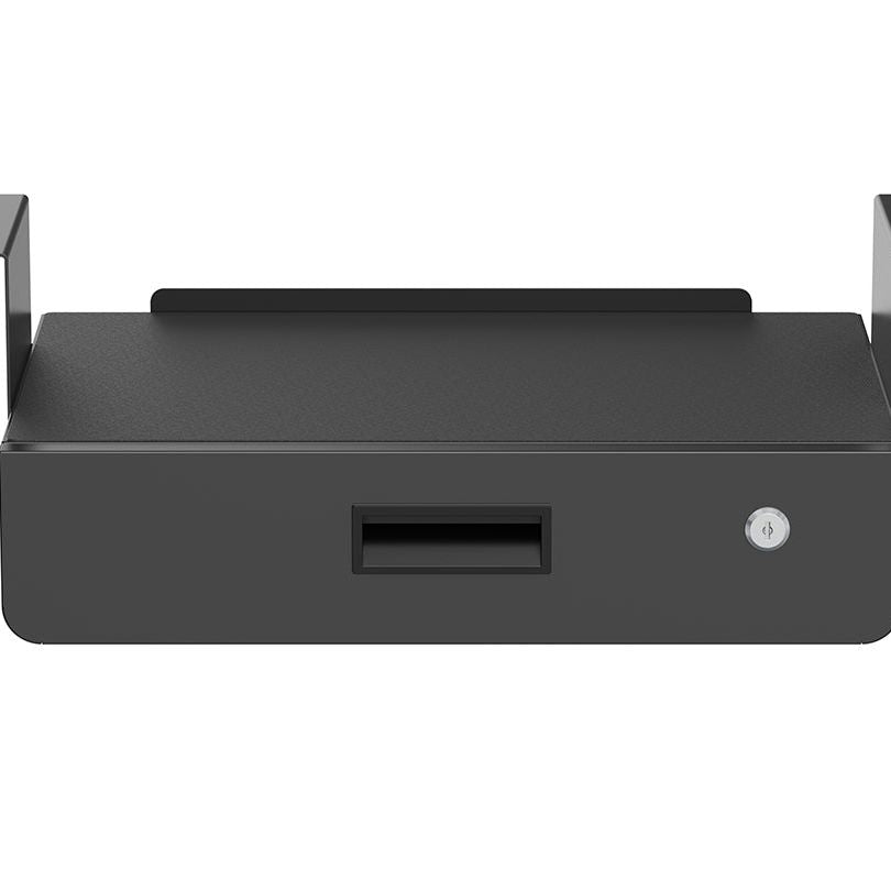 Multibrackets M Under Desk Drawer Lockable Black with Shelf