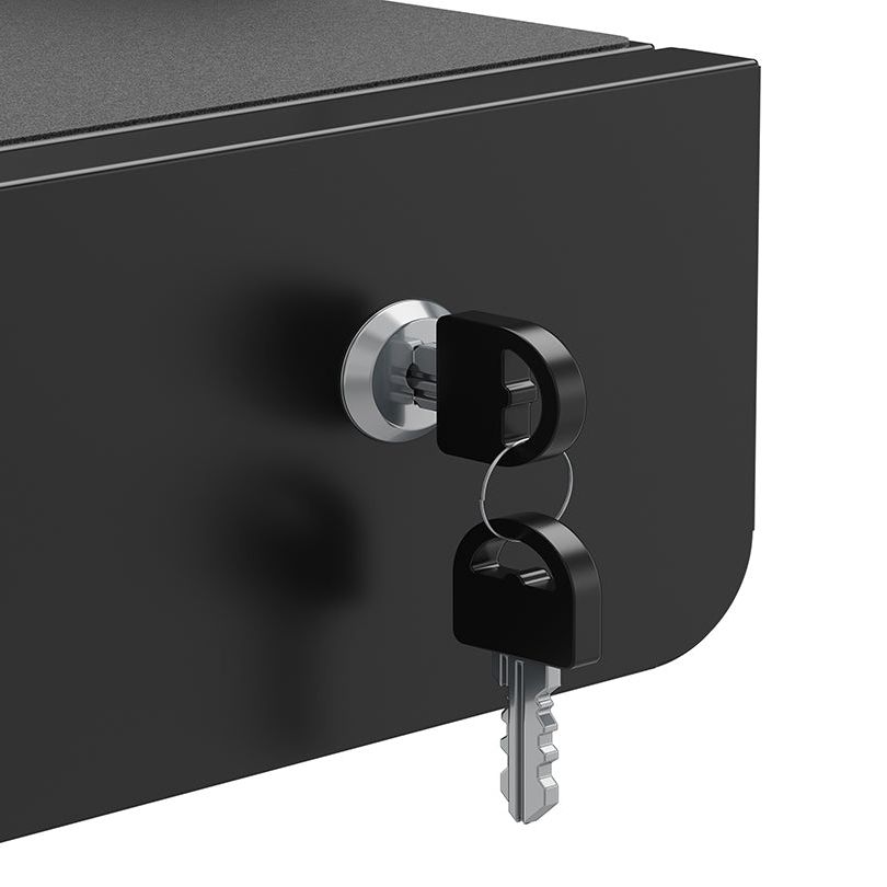 Multibrackets M Under Desk Drawer Lockable Black with Shelf