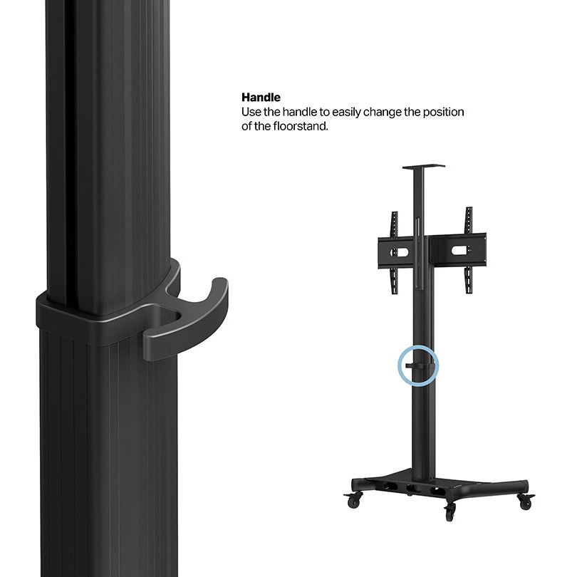 Multibrackets M Motorized Public Floorstand Single Pillar 170 HD