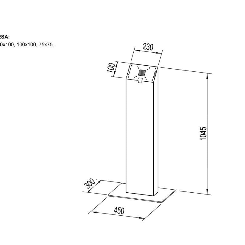 Multibrackets M Pro Series - Kiosk Black 15-32"