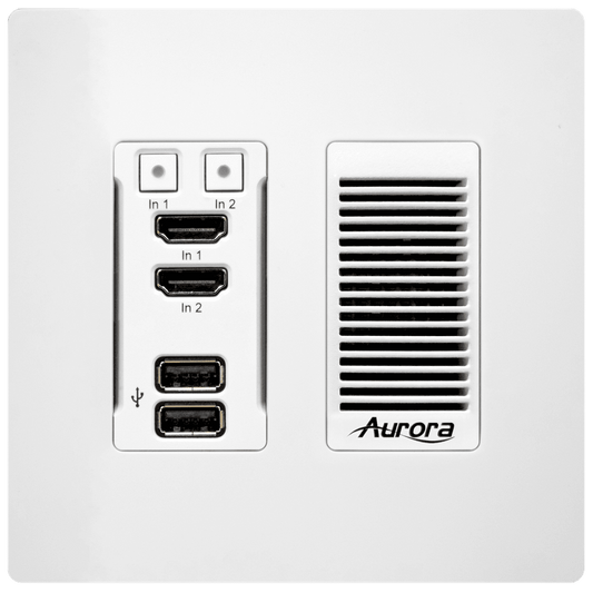 Aurora HT-TX1-WP2-W 2 Input 4K60 HDBaseT??2.0 Transmitter Wall Plate 330ft (White) (Copy)