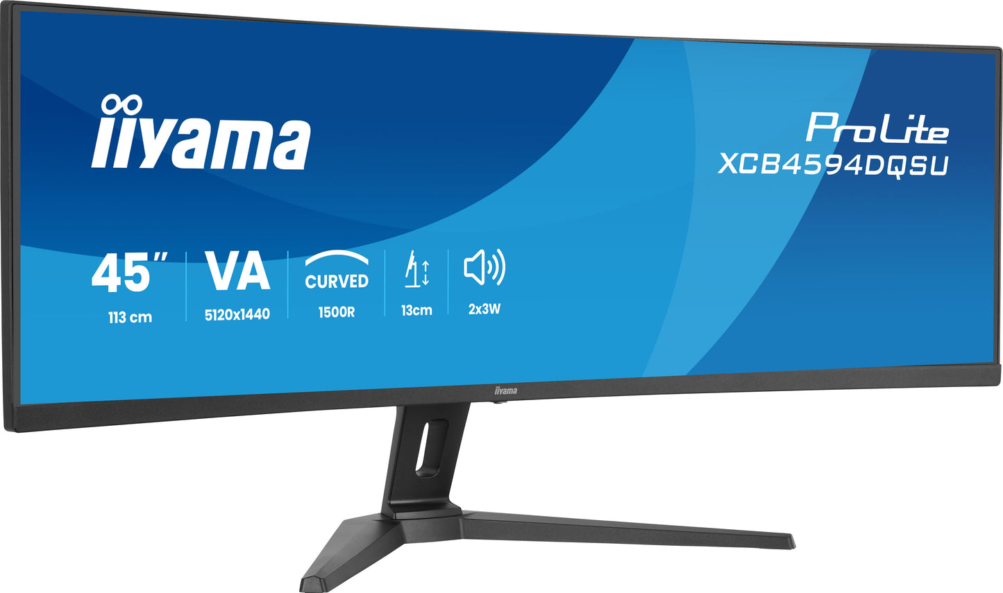 iiyama XCB4594DQSU-B1 computer monitor 111.8 cm (44") 5120 x 1440 pixels Dual QHD LED Black