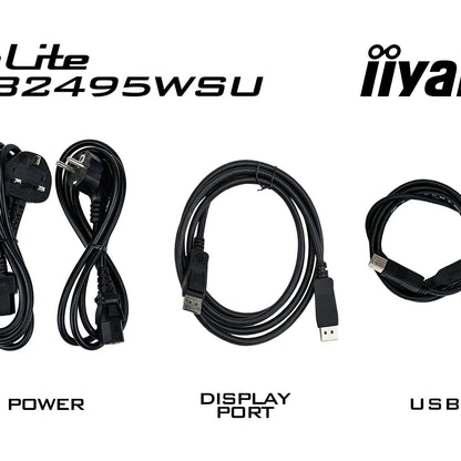 iiyama ProLite XUB2495WSU-B7 computer monitor 61 cm (24") 1920 x 1200 pixels 4K Ultra HD LED Black