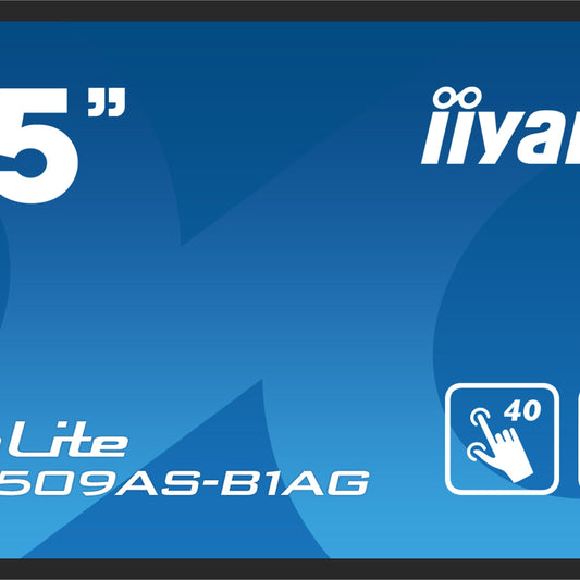iiyama TF6539AS-B1AG Signage Display Digital signage flat panel 163.8 cm (64.5") LED 500 cd/m² 4K Ultra HD Black Touchscreen Built-in processor Android 24/7