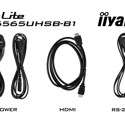 iiyama LH5565UHSB-B1 Signage Display Kiosk design 138.7 cm (54.6") LED Wi-Fi 800 cd/m² 4K Ultra HD Black Built-in processor Android 11 24/7