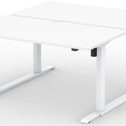 Formetiq B/H1B48S Alto 1 Back-To-Back Height Adjustable Desk with Scoop - (w) 1400 x (d) 800mm