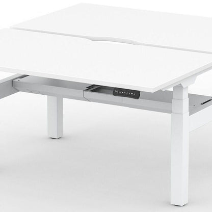 Formetiq B/H2B28S Alto 2 Back-To-Back Height Adjustable Desk with Scoop - (w) 1200 x (d) 800mm