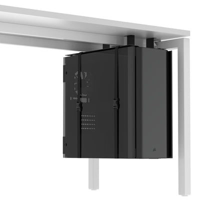 Metalicon CHF2504-BK T3 (Previously C6) Universal Adjustable Belt CPU Holder for Fixing Under Desk Top