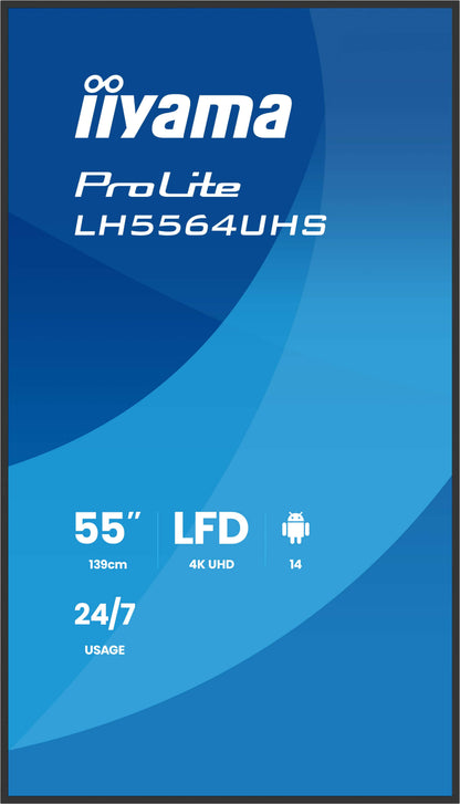 iiyama ProLite LH5564UHS-B1AG 55" 4K UHD Professional Digital Signage Display
