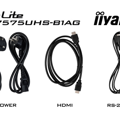 iiyama ProLite LH7575UHS-B1AG 75" 4K UHD 24/7 Display with Android OS, FailOver and Intel SDM slot