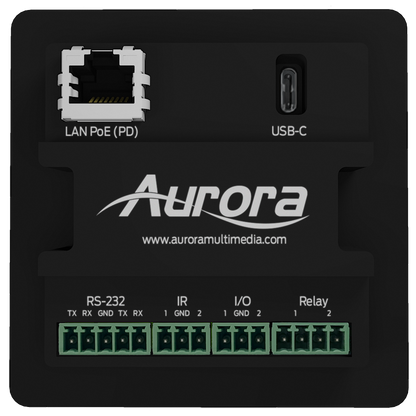 Aurora Multimedia RXT-4WM-B 4" 1:1 Aspect Ratio in-Wall ReAX Touch Panel Control System Ports