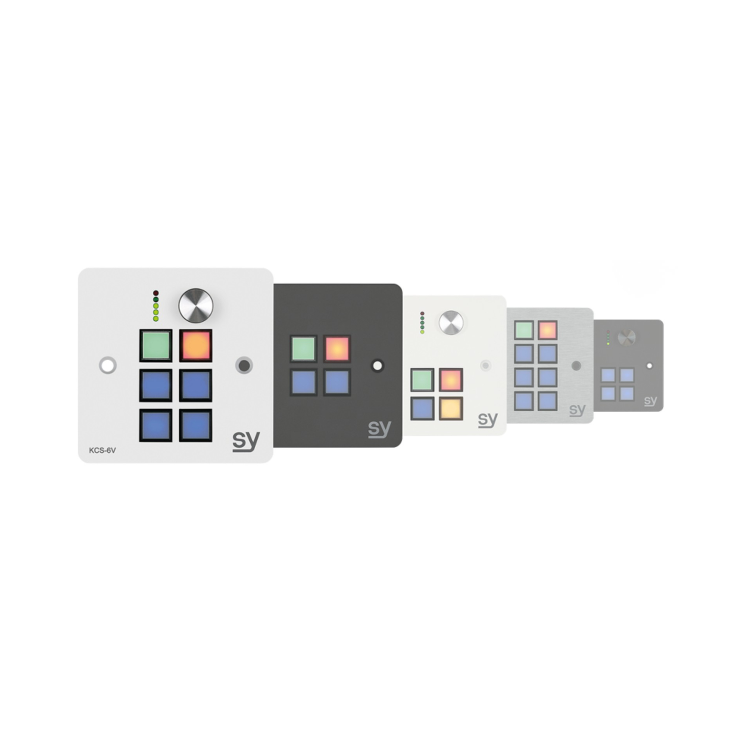 SY 4 button Keypad Controller. In Brushed Aluminium