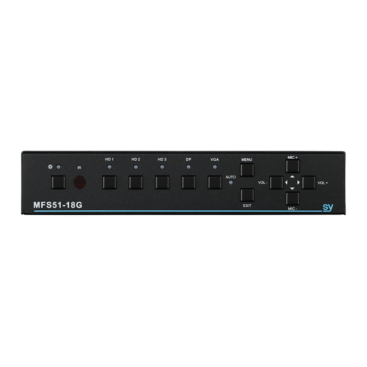SY 5x1 Fast Switching 4K18G Full Scaling Presentation Switcher with HDBaseT Receiver