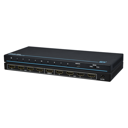 SY Slim 1:8 HDMI 2.0 18Gbps Splitter (Distribution Amplifier)
