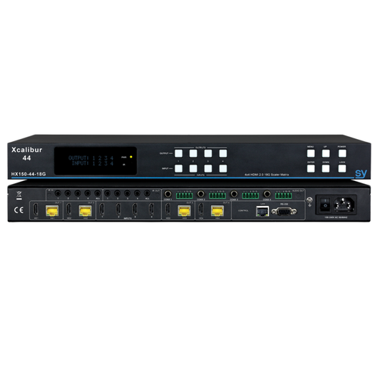 SY XCALIBUR 44 4x4 Matrix Switcher with 4 x mirrored HDMI + 4 x HX Outputs
