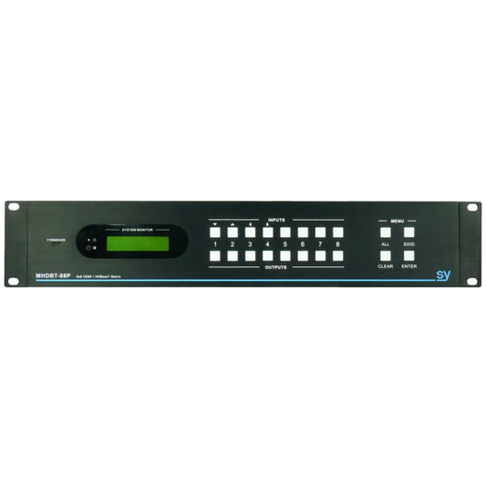 SY MUHDBT-88P 8×8 HDMI to HDBaseT Matrix Switch (with Audio De-Embedding & RS232 Control)
