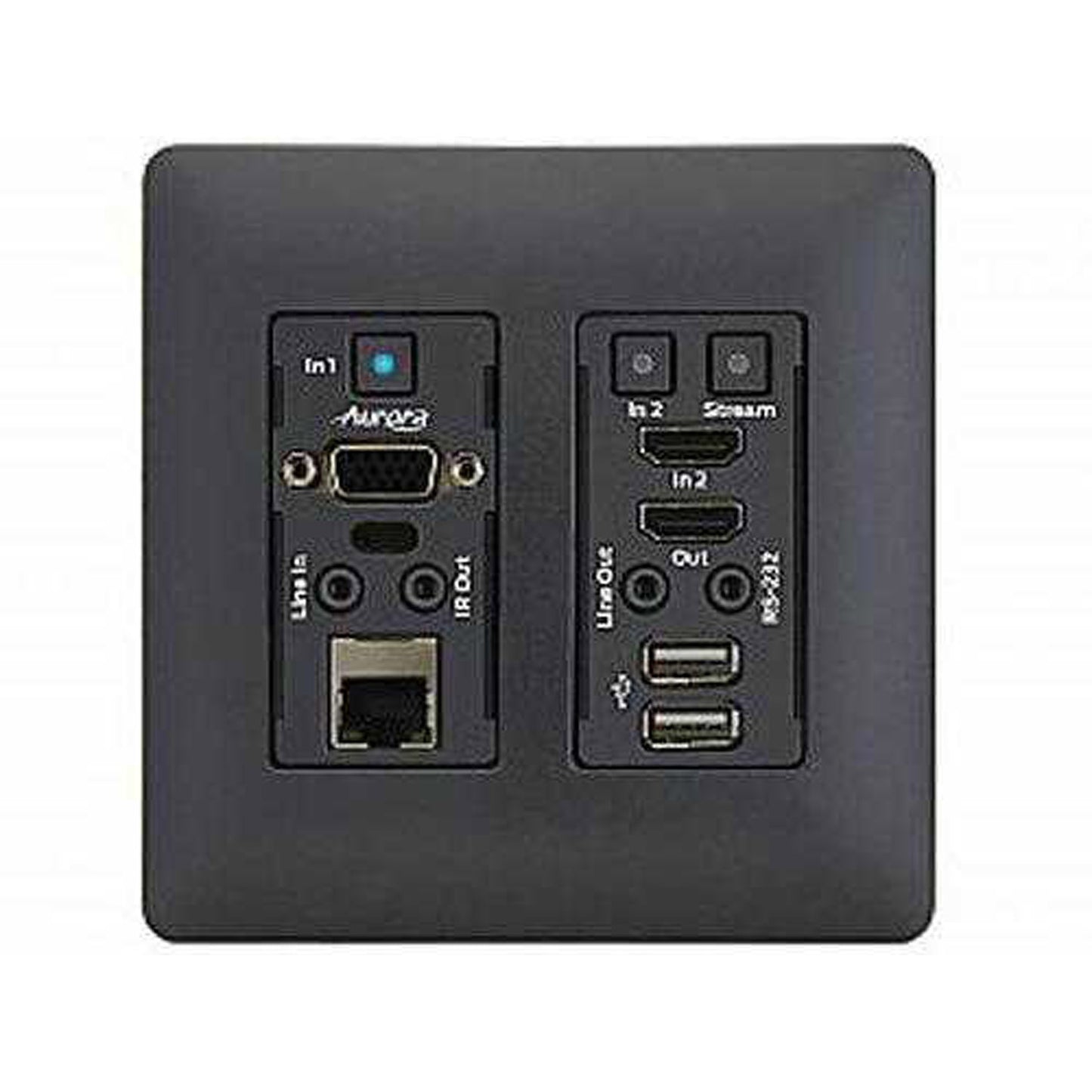 Aurora Multimedia VLX-TCW2V-C-B 4K Audio/Video Distribution WallPlate